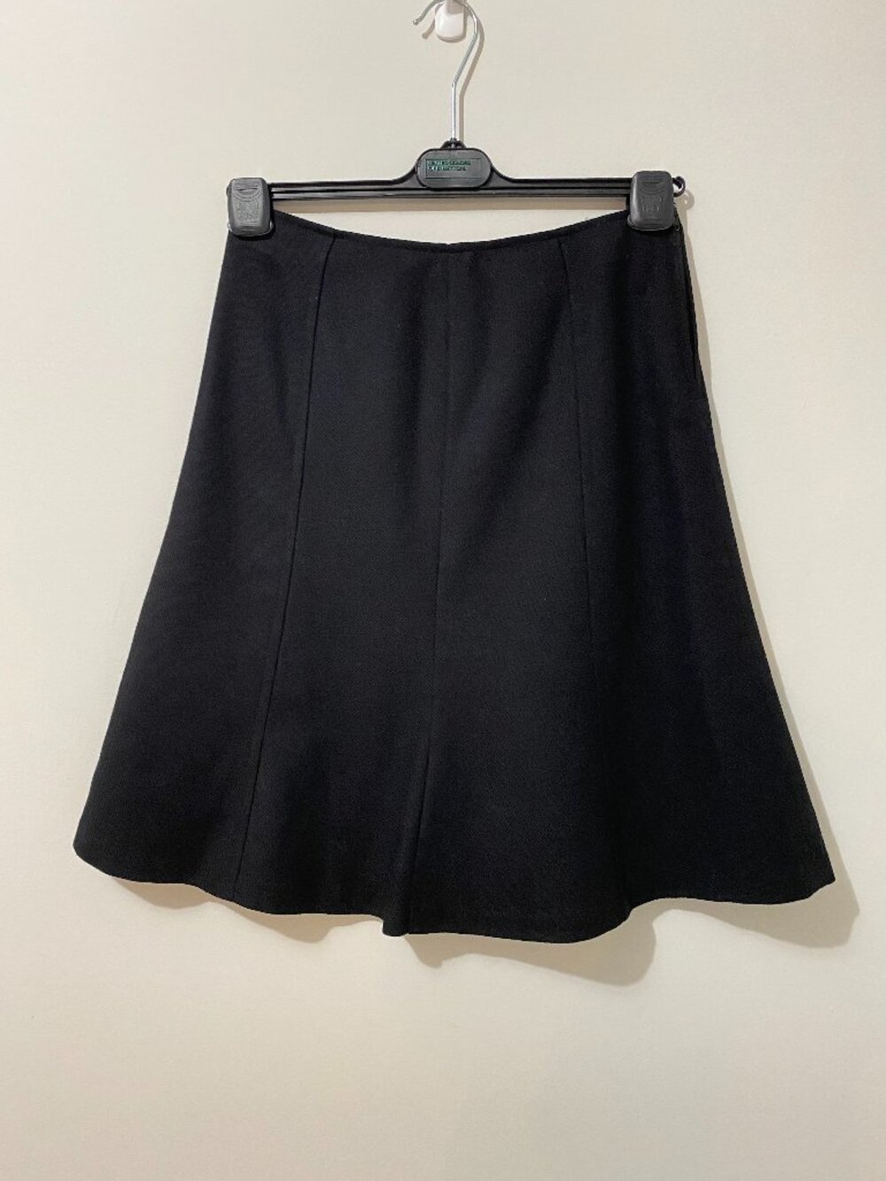 Vintage 90s Wool Blend Skirt A-Line Knee Length Preppy Classic Dark Academia